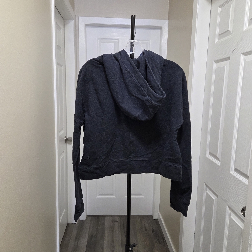 Lululemon Cropped Hoodie | Athletic Lounge Pullover Sweatshirt | Soft Minimalist - Picture 5 of 6